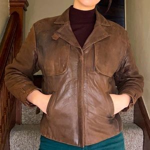 Vintage Banana Republic Leather Jacket (Genuine, made in Korea)